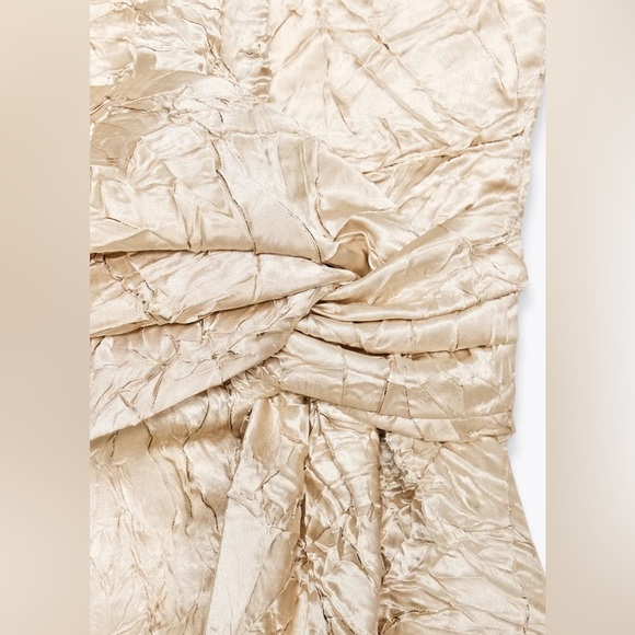 Zara WRINKLED SATIN EFFECT BUSTIER TOP - Picture 5 of 5